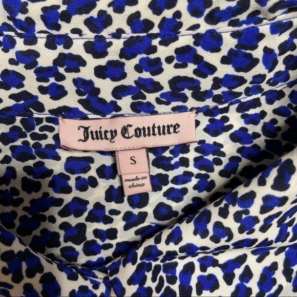 Juicy Couture Animal-Print Button-Up Top Small - Picture 3 of 12